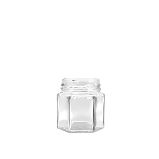 Glass jar hexagon 47 ml
