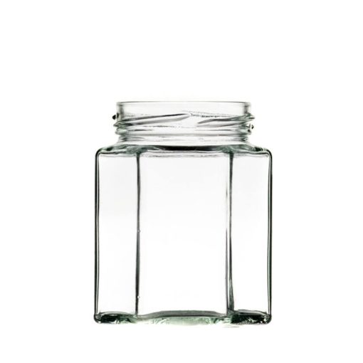 Glass jar hexagon 196 ml