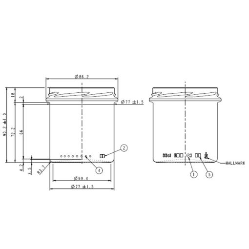 330 ml Canning jar standard