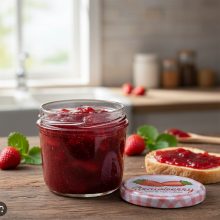 230ml Canned Glass + strawberry lid