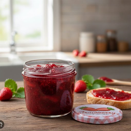 230ml Canned Glass + strawberry lid