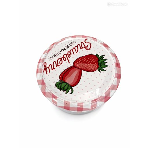 230ml Canned Glass + strawberry lid