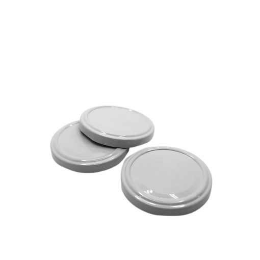 70's tin lid - white