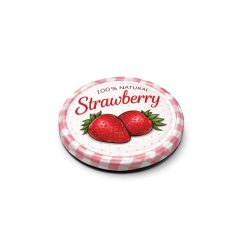 Can lid size 82 - Strawberry pattern