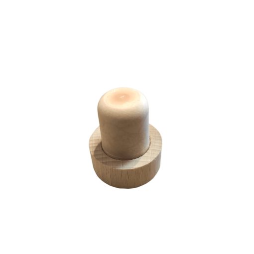 Plastic plug with wooden top 19.5 mm