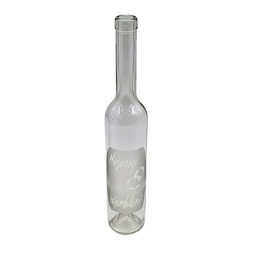 Sandblown brandy bottle 500 ml - Wedding