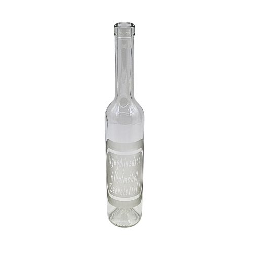 Sandblown brandy bottle 500 ml - For your retirement