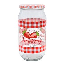 1000ml Jar - Strawberry with lid