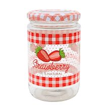 660ml Jar - Strawberry with lid