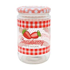 660ml Jar - Strawberry with lid