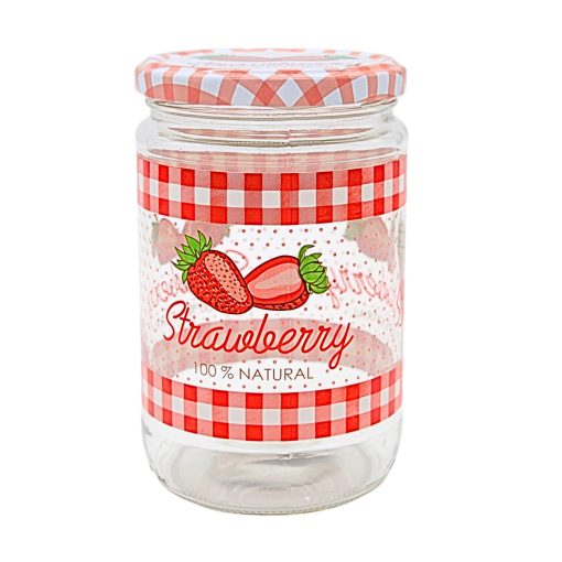 660ml Jar - Strawberry with lid