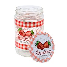 660ml Jar - Strawberry with lid