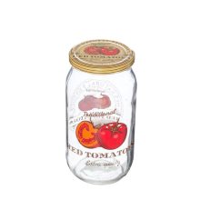 660ml patterned glass-tomato
