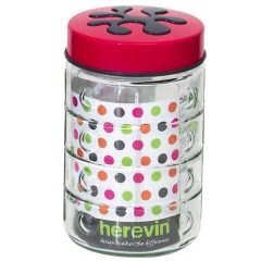 Storage bottle 1.5L liter - Puzzle - fusia