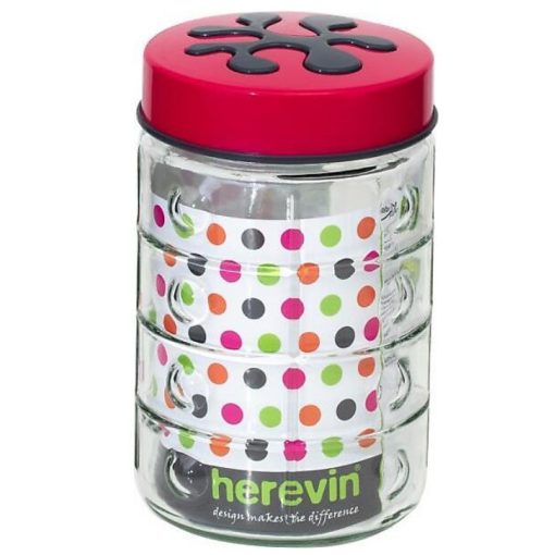 Storage bottle 1.5L liter - Puzzle - fusia