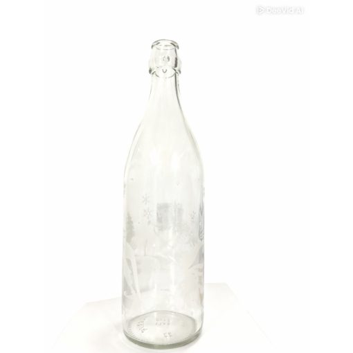 1000ml Christmas Glass with Buckle and Christmas Tree/Elf Pattern