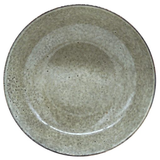 Ceramic deep plate with stone effect