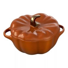 Staub pumpkin-shaped ceramic pot
