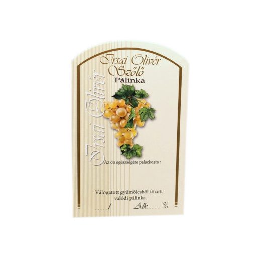 Spirit Pálinka Label - Irsai Olivér Grape (large)