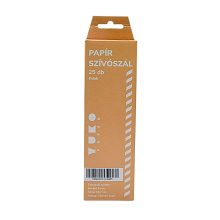 Straws 25 pcs 6mm in a white solid color presentation box