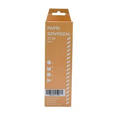 Straws 25 pcs 6mm in a white solid color presentation box
