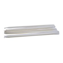 Straws 250 pcs 6mm in a white solid color presentation box, without foil bag, individually packaged
